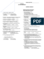 Name: Grade & Section: Science 8 Written Assessment Quarter 1: Module 1 Quarter 1: Module 2