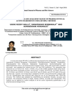 Analysis of Cough and Analgesic Range of Pharmaceutical Active Ingredients Using RP-HPLC Method