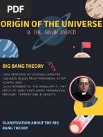 Origin of The Universe & The Solar System