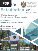 BOLETÍN ESTADÍSTICO 2019 - UNSCH - Quinta Versión