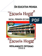 Reglamento Interno Institucional 2022 ESCUELA HOGAR Solo