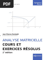 Analyse Matricielle Cours Et Exercices Résolus - 2e Édition Augmentée by Jean-Etienne Rombaldi