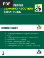 Final-Harmonizing Learning Recovery Strategies