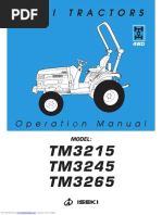 Iseki TM3215, TM3245, TM3265 Tractor Operation and Maintenance Manual