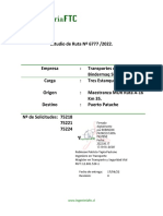 Estudio de Ruta No. 6777 Tres Estanque Modulado-Maestranza MOR - Puerto Patache, Bindermaq