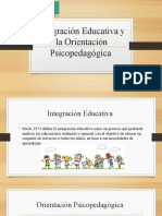 Integración Educativa y La Orientación Psicopedagógica