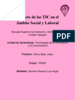 Impacto de Las TIC en El Ámbito Social y Laboral