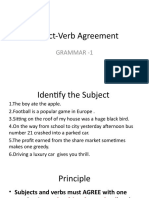 Subject-Verb Agreement: Grammar - 1