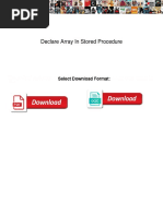 Declare Array in Stored Procedure