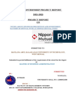 A Study On Risk and Return Analysis of Mutual Fund BCREC MBA 2021-2023