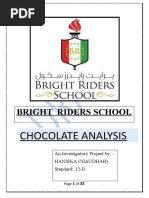 Chemistry Chocolate Analysis