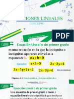 Ecuaciones Lineales Concepto