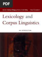 Halliday - Lexicology and Corpus Linguistics