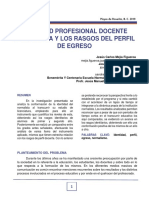 Identidad Profesonal y Rasgos Del Perfil de Egreso