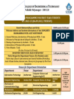 GCET B.tech Orientation Schedule 2022