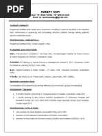 Sweety Gopi (RD) Resume