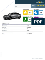 Euroncap 2022 Tesla Model y Datasheet