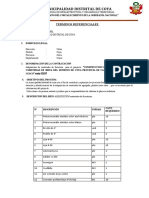 TDR - Materiales de Ferreterias