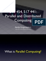 517 454, 517 441: Parallel and Distributed Computing: Apisake Hongwitayakorn