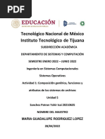 Actividad 1 Composición Genérica, Funciones y Atributos de Los Sistemas de Archivos Unidad 5