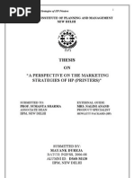 HP Printers A Perspective On The Marketing Strategies of HP Printers) Iipm Thesis 67p