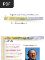 Capital Asset Pricing Model (CAPM) : by Himani Grewal