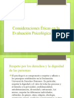 Consideraciones Eticas de La Evalucaion de La P.