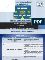 Sintesis y Optimizacion de Procesos Unidad 1