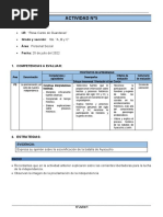 6° Grado - Actividad Del 08 de Julio