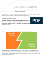 Difference Between Absolute and Relative Poverty (With Table)