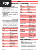 Hematology 1 L1 Introduction To Hematology 1 Lecture