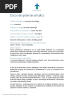 Plan de Estudio Psicologia