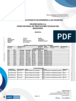 Certificado de Extracto de Intereses A Las Cesantías Fiduprevisora S.A. Fondo Nacional de Prestaciones Sociales Del Magisterio