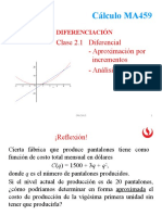 1.4 Aplicaciones - Aproximaxiones, Diferenciales y Marginalidad