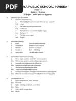 Class 5 Subject Science Chapter 5 Our Nervous System