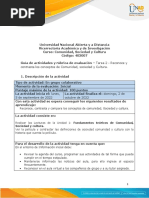 Guía de Actividades y Rúbrica de Evaluación - Tarea 2 - Reconoce y Contrasta Los Conceptos de Comunidad J Sociedad y Cultura