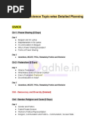 Class 10 Social Science Topic-Wise Detailed Planning