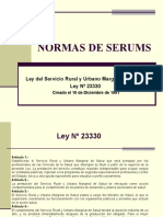 Normas de Serums: Ley Del Servicio Rural y Urbano Marginal de Salud Ley #23330