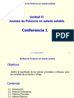 Conferencia 1: Unidad II Análisis de Potencia en Estado Estable