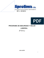 Programa de Seguridad y Salud Laboral Diprolima C.A.