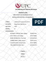 Lima-Perú 2022-1: Trabajo 1 (Tb1) Procesos Y Flujogramas en La Instalación de Losa Colaborante