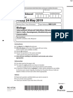 June 2019 (IAL) QP - Unit 2 Edexcel Biology A-Level