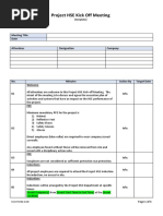 Project HSE Kickoff Meeting Minutes Template 1661784319