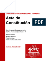 Acta de Constitución Del Proyecto