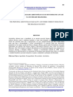 O Principio Da Igualdade Aristotélico e Os Seus Debates Atuais Na Sociedade Brasileira