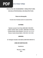 Función de La Vivienda Social en La Costa Del Perú