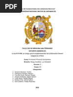 La Ley #31498, Un Riesgo para La Implementación de La Educación Sexual Integral en El Perú