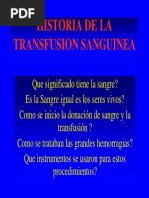 1-Historia de La Transfusion Sanguinea