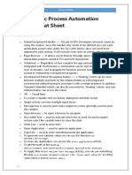 RPA Robotic Process Automation Master Cheat Sheet