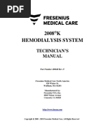 2008 K Hemodialysis System: Technician'S Manual